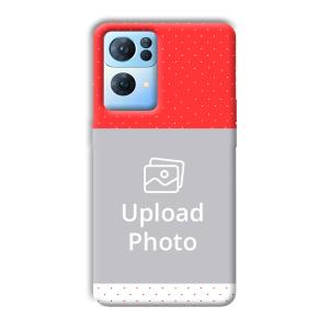 Red White Customized Printed Back Cover for Oppo Reno 7 Pro
