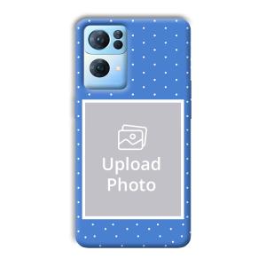 Sky Blue White Customized Printed Back Cover for Oppo Reno 7 Pro