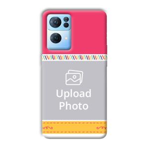 Pink Yellow Customized Printed Back Cover for Oppo Reno 7 Pro