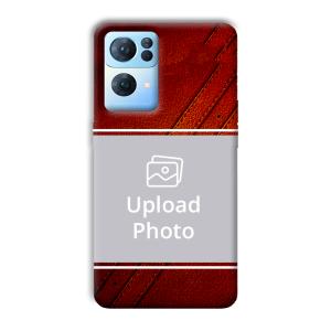 Solid Red Customized Printed Back Cover for Oppo Reno 7 Pro