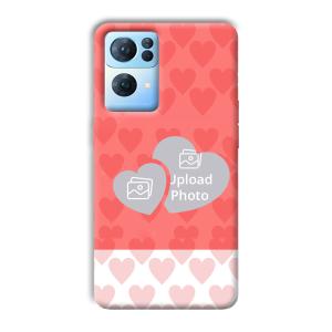 2 Hearts Customized Printed Back Cover for Oppo Reno 7 Pro