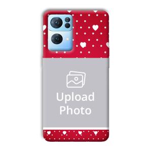 White Hearts Customized Printed Back Cover for Oppo Reno 7 Pro