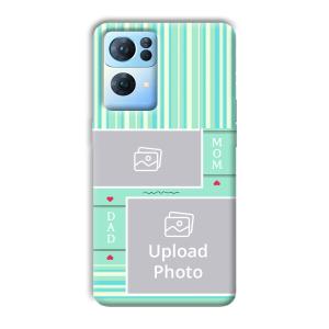 Mom Dad Customized Printed Back Cover for Oppo Reno 7 Pro
