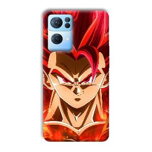 Goku Design Phone Customized Printed Back Cover for Oppo Reno 7 Pro