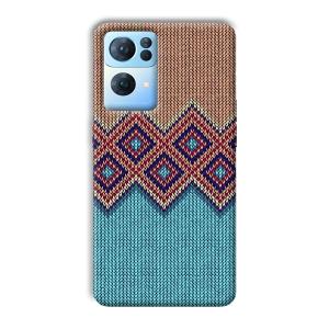 Fabric Design Phone Customized Printed Back Cover for Oppo Reno 7 Pro