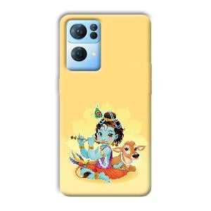 Baby Krishna Phone Customized Printed Back Cover for Oppo Reno 7 Pro