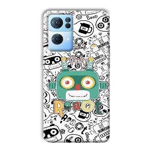 Animated Robot Phone Customized Printed Back Cover for Oppo Reno 7 Pro