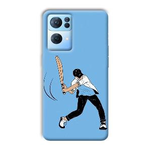 Cricketer Phone Customized Printed Back Cover for Oppo Reno 7 Pro