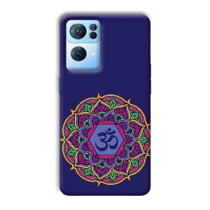 Blue Om Design Phone Customized Printed Back Cover for Oppo Reno 7 Pro