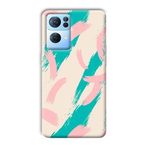 Pinkish Blue Phone Customized Printed Back Cover for Oppo Reno 7 Pro