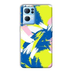 Blue White Pattern Phone Customized Printed Back Cover for Oppo Reno 7 Pro