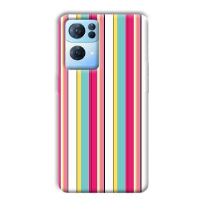 Lines Pattern Phone Customized Printed Back Cover for Oppo Reno 7 Pro