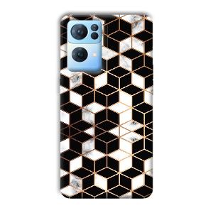 Black Cubes Phone Customized Printed Back Cover for Oppo Reno 7 Pro