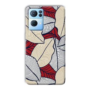 Leafy Pattern Phone Customized Printed Back Cover for Oppo Reno 7 Pro