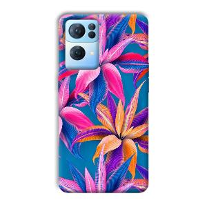 Aqautic Flowers Phone Customized Printed Back Cover for Oppo Reno 7 Pro
