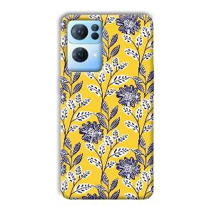 Yellow Fabric Design Phone Customized Printed Back Cover for Oppo Reno 7 Pro