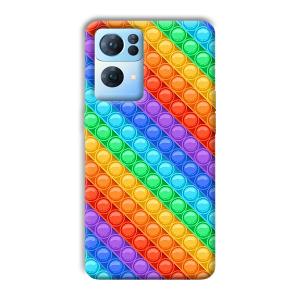 Colorful Circles Phone Customized Printed Back Cover for Oppo Reno 7 Pro
