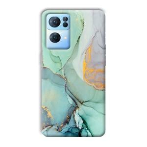 Green Marble Phone Customized Printed Back Cover for Oppo Reno 7 Pro
