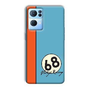Vintage Racing Phone Customized Printed Back Cover for Oppo Reno 7 Pro