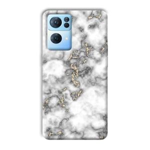 Grey White Design Phone Customized Printed Back Cover for Oppo Reno 7 Pro