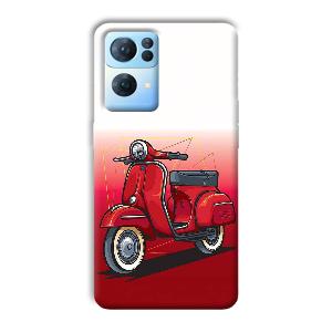 Red Scooter Phone Customized Printed Back Cover for Oppo Reno 7 Pro