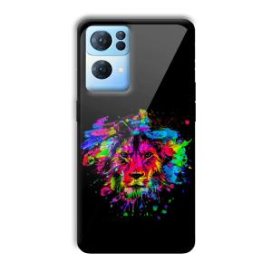 Colorful Lion Customized Printed Glass Back Cover for Oppo Reno 7 Pro