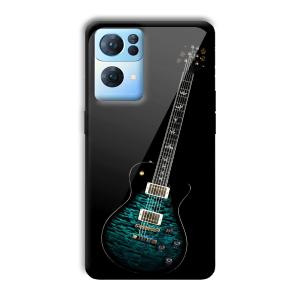 Neon Guitar Customized Printed Glass Back Cover for Oppo Reno 7 Pro