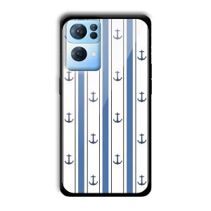 Sailor Anchors Customized Printed Glass Back Cover for Oppo Reno 7 Pro