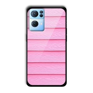 Pink Waves Customized Printed Glass Back Cover for Oppo Reno 7 Pro