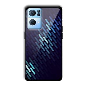 Blue Tiles Customized Printed Glass Back Cover for Oppo Reno 7 Pro