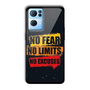 No Fear Customized Printed Glass Back Cover for Oppo Reno 7 Pro