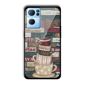 Coffee Design Customized Printed Glass Back Cover for Oppo Reno 7 Pro