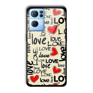 Love Customized Printed Glass Back Cover for Oppo Reno 7 Pro