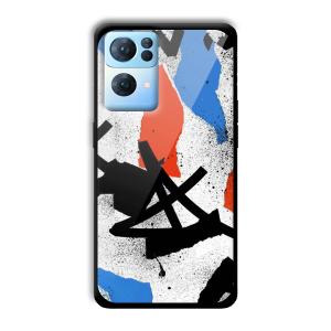 Abstract Graffiti Customized Printed Glass Back Cover for Oppo Reno 7 Pro