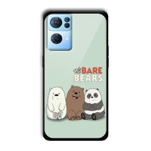 We Bare Bears Customized Printed Glass Back Cover for Oppo Reno 7 Pro