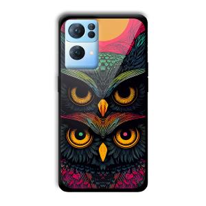 2 Owls Customized Printed Glass Back Cover for Oppo Reno 7 Pro