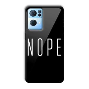 Nope Customized Printed Glass Back Cover for Oppo Reno 7 Pro