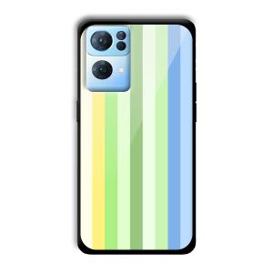Green and Blue Customized Printed Glass Back Cover for Oppo Reno 7 Pro