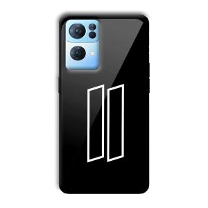 2 Stripes Customized Printed Glass Back Cover for Oppo Reno 7 Pro