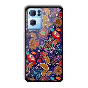 Animal Sketches Customized Printed Glass Back Cover for Oppo Reno 7 Pro