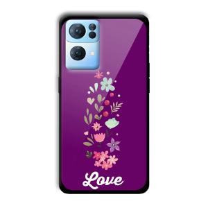 Purple Love Customized Printed Glass Back Cover for Oppo Reno 7 Pro
