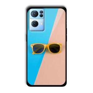 Cool Sunglasses Customized Printed Glass Back Cover for Oppo Reno 7 Pro