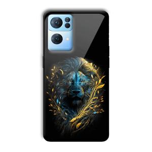 Golden Lion Customized Printed Glass Back Cover for Oppo Reno 7 Pro