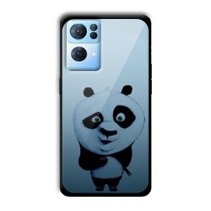 Cute Panda Customized Printed Glass Back Cover for Oppo Reno 7 Pro