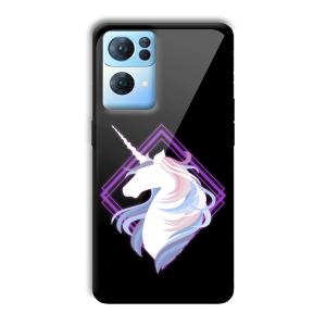 Unicorn Customized Printed Glass Back Cover for Oppo Reno 7 Pro