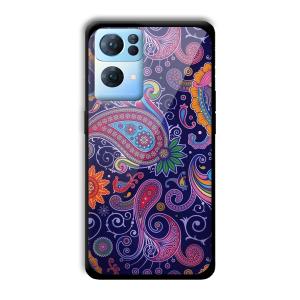 Purple Art Customized Printed Glass Back Cover for Oppo Reno 7 Pro
