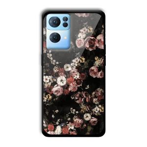 Flowers Customized Printed Glass Back Cover for Oppo Reno 7 Pro