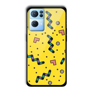 Yellow Game Customized Printed Glass Back Cover for Oppo Reno 7 Pro