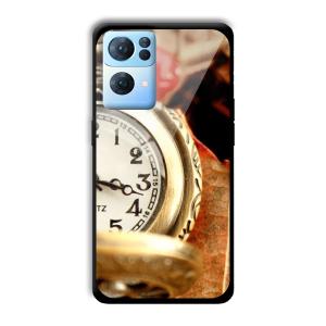 Golden Watch Customized Printed Glass Back Cover for Oppo Reno 7 Pro