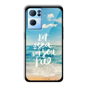 Let the Sea Set you Free Customized Printed Glass Back Cover for Oppo Reno 7 Pro